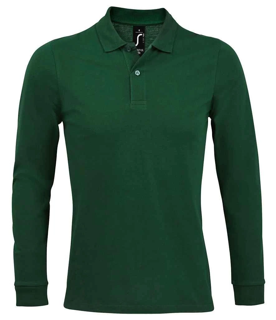 SOL'S Sols Perfect Long Sleeve Piqué Polo Shirt 9 SOL'S Sols Perfect Long Sleeve Piqué Polo Shirt - Image 7