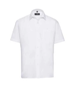 Russell Collection Mens Short Sleeve Classic Polycotton Poplin Shirt -XAMAX c7e76bdb0b085f05ec733666e6afd60a9bb30d86fd74df7aec1b17cdb85deff2