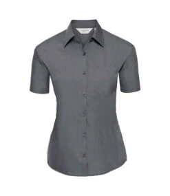 Russell Collection Ladies' Short Sleeve Classic Polycotton Poplin Shirt 25 Russell Collection Ladies' Short Sleeve Classic Polycotton Poplin Shirt -XAMAX cb32a1bbc491f3cdd0bf6e5f6a2c89ca92dca9309ca0a78d70739b63fe2678d2