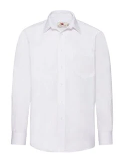 Fruit Of The Loom Mens Long Sleeve Poplin Shirt -XAMAX cbff66edc1f0b6f517942498e660ae8fda53a93d11502103af311853d469d9fa