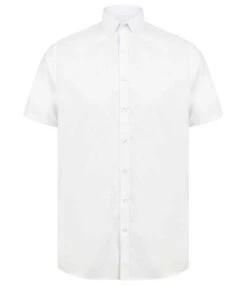 Henbury Modern Short Sleeve Slim Fit Oxford Shirt -XAMAX ccab5839fe98df26f67bec25e7f1dad8276f466c87cf63fb9308ae0dac2c7db4