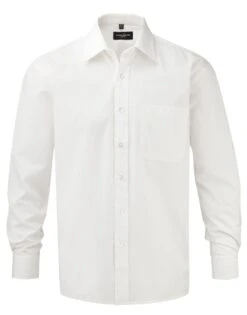 Russell Collection Mens Long Sleeve Classic Pure Cotton Poplin Shirt 12 Russell Collection Mens Long Sleeve Classic Pure Cotton Poplin Shirt -XAMAX ccd1b6f6008e05697490702ae052dd86cc07c7a303259880c139d37b5b5ef618