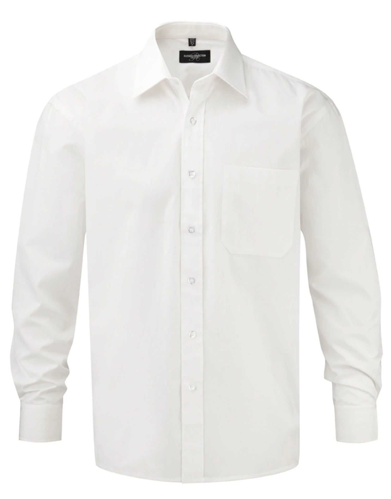Russell Collection Mens Long Sleeve Classic Pure Cotton Poplin Shirt 7 Russell Collection Mens Long Sleeve Classic Pure Cotton Poplin Shirt - Image 5