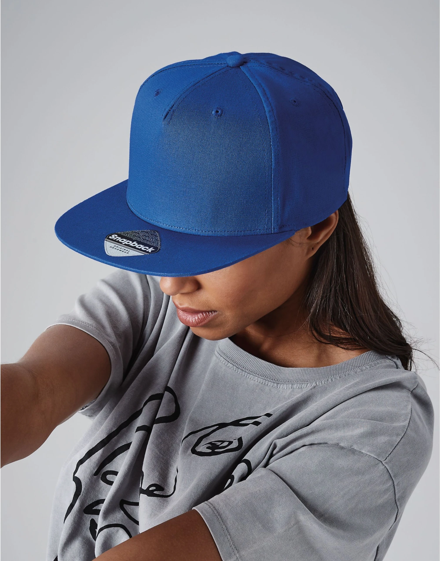 Beechfield 5 Panel Snapback Rapper Cap 5 Beechfield 5 Panel Snapback Rapper Cap - Image 3