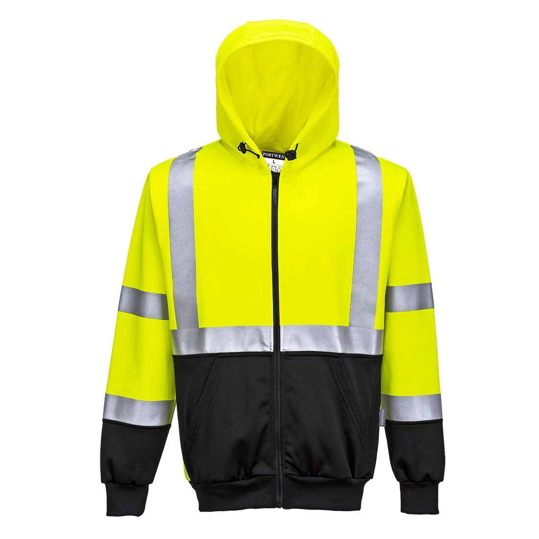 Portwest Hi-Vis Contrast Zipped Hoodie 4 Portwest Hi-Vis Contrast Zipped Hoodie - Image 2