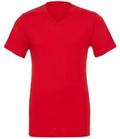 Bella+Canvas Unisex Jersey V Neck T Shirt 28 Bella+Canvas Unisex Jersey V Neck T Shirt -XAMAX cv3005 red front 1