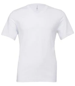 Bella+Canvas Unisex Jersey V Neck T Shirt 38 Bella+Canvas Unisex Jersey V Neck T Shirt -XAMAX cv3005 whi front 1