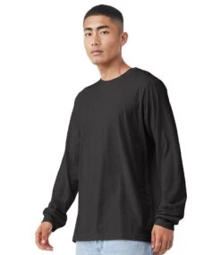 Bella+Canvas Unisex Heather Cvc Long Sleeve T Shirt 27 Bella+Canvas Unisex Heather Cvc Long Sleeve T Shirt -XAMAX cvc3501 dgy model 2