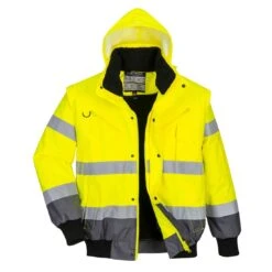Portwest Hi-Vis 3-in-1 Contrast Bomber Jacket -XAMAX d5bdd459372c70f7d37f5f150a43c5420a875dbc16f568d285cb5b263092875d