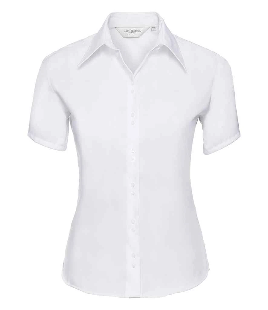 Russell Collection Ladies' Short Sleeve Tailored Ultimate Non-Iron Shirt 9 Russell Collection Ladies' Short Sleeve Tailored Ultimate Non-Iron Shirt - Image 7