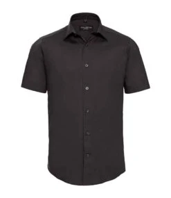 Russell Collection Mens Short Sleeve Fitted Stretch Shirt -XAMAX d7d4b83a1047e970038d1227a909c580db08863da46d9809a972241e68b8af31