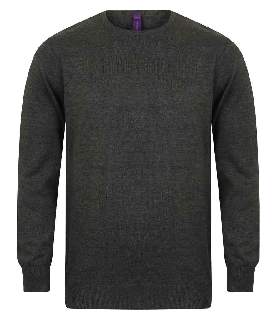 Henbury Lightweight Cotton Acrylic Crew Neck Sweater 4 Henbury Lightweight Cotton Acrylic Crew Neck Sweater - Image 2
