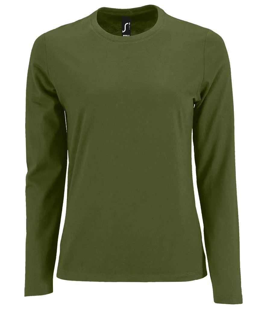 SOL'S Sols Ladies Imperial Long Sleeve T Shirt 3 SOL'S Sols Ladies Imperial Long Sleeve T Shirt