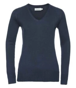 Russell Collection Ladies' V-Neck Knitted Pullover -XAMAX e0502c5937aaa6da1f30a06f14e903d807e832a91eefc13cc0131f5c24ada2b7