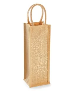 Westford Mill Shimmer Jute Bottle Bag
