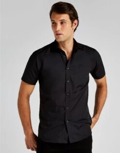 Kustom Kit Tailored Fit Short Sleeve Poplin Shirt -XAMAX e4050fac517ead099f59674cca3d8617ad56273997633588545ece403866787f