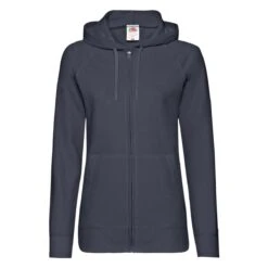 Fruit Of The Loom Ladies' Lightweight Hooded Sweat Jacket -XAMAX e4a22dd32b1557128eddcca22bf8c84feb18388c9d6b6c67bf4a5f9ea6b29eb1