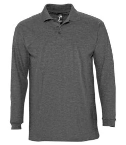 SOL'S Sols Winter Ii Long Sleeve Cotton Piqué Polo Shirt -XAMAX e6d8816acccf0bb0a38783b35d840ebb47d0fc1c416e89386b670be9b8b2b4bd
