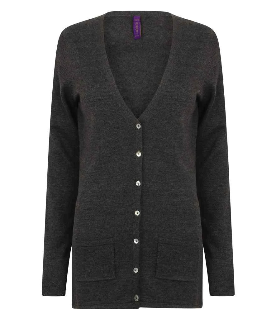 Henbury Ladies Cotton Acrylic V Neck Cardigan 5 Henbury Ladies Cotton Acrylic V Neck Cardigan - Image 3