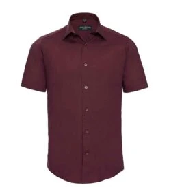 Russell Collection Mens Short Sleeve Fitted Stretch Shirt -XAMAX eaab1d4d2949c61183d673f1690dfded67ccc5429cbb0fe088ead96ec304acbc