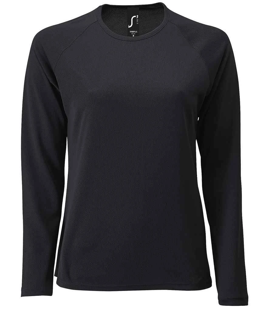 SOL'S Sols Ladies Sporty Long Sleeve Performance T Shirt 3 SOL'S Sols Ladies Sporty Long Sleeve Performance T Shirt