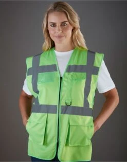 Yoko Hi-Vis Executive Waistcoat -XAMAX ed64811218feaf00ad6a0506eaff9c59043fe13d42f909d08e7d425bec0aa332