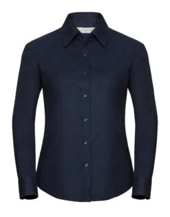 Russell Collection Ladies' Long Sleeve Tailored Oxford Shirt -XAMAX ef523e2314661bc176eb4e8e9080f4feb44956cd9840ed2eb285429c820d587e