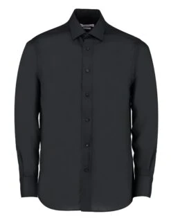 Kustom Kit Tailored Fit Long Sleeve Business Shirt