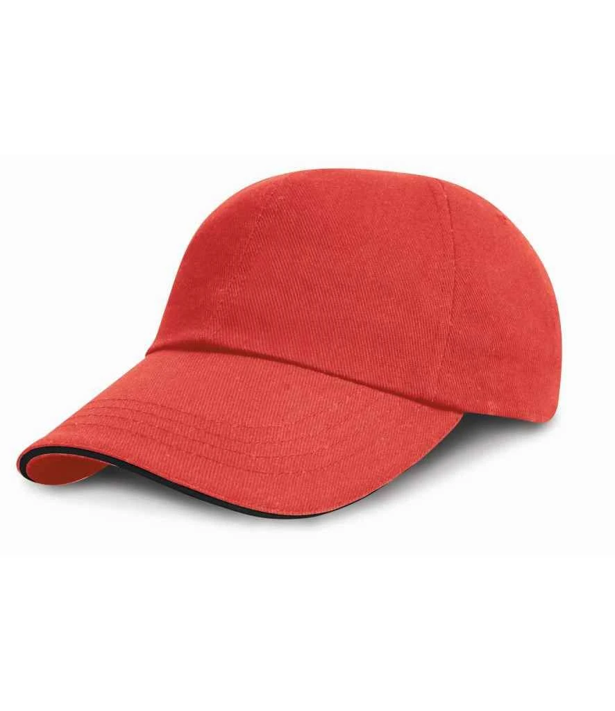 Result Low Profile Heavy Brushed Cotton Cap With Sandwich Peak 4 Result Low Profile Heavy Brushed Cotton Cap With Sandwich Peak - Image 2