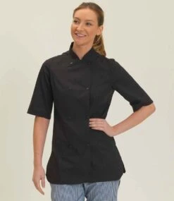 Dennys Ladies Short Sleeve Premium Chefs Jacket