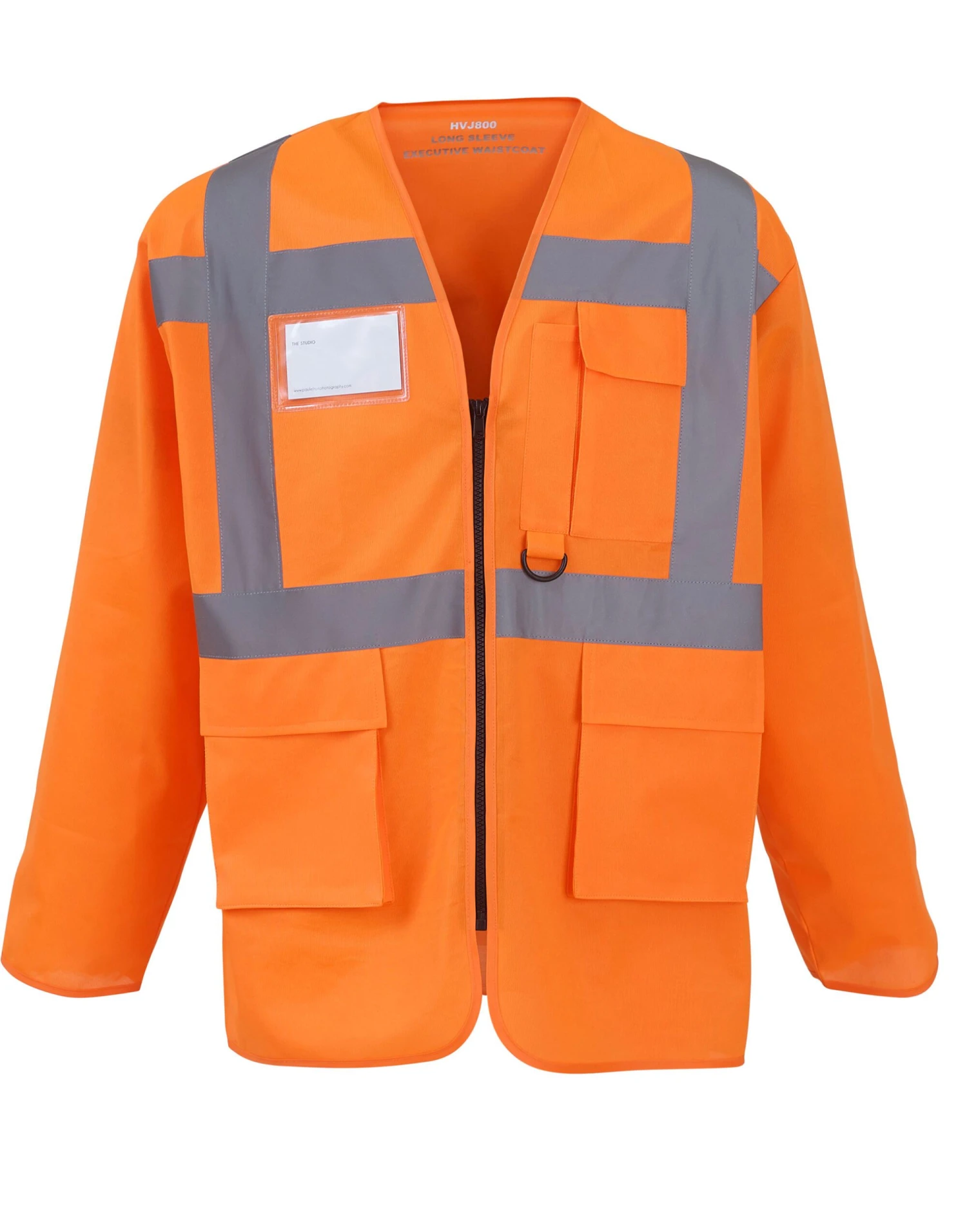 Yoko Hi-Vis Executive Long Sleeve Waistcoat 3 Yoko Hi-Vis Executive Long Sleeve Waistcoat