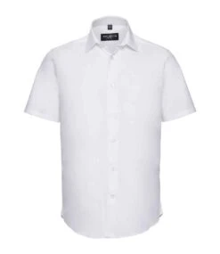 Russell Collection Mens Short Sleeve Fitted Stretch Shirt -XAMAX f0f55509857f02e66cf647feaf1f6ca5ef57fd4b3b033ffecf77c66682076516