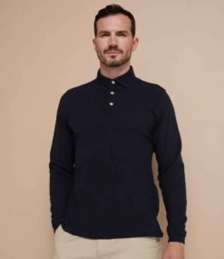 Henbury Long Sleeve Cotton Piqué Polo Shirt -XAMAX f17635e9939a879236a51ad5b89dd81b0402ab8baf05d8a09065f2dd8369a8a6 1