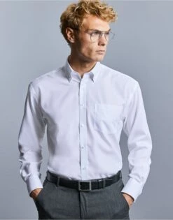 Russell Collection Mens Long Sleeve Ultimate Non-Iron Shirt -XAMAX f19f4afba672b34b6c5b8eb716ee71120cbe0743d91ad81267e0c4982c8d4456