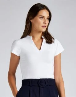 Kustom Kit Regular Fit Short Sleeve Mandarin Colar Top -XAMAX f1af6b025461dcc12649872ae8051448530c6bad5978c9b5854620fd58e0bad7