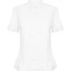 Henbury Ladies Modern Short Sleeve Regular Fit Oxford Shirt