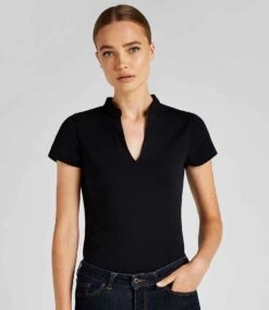 Kustom Kit Regular Fit Short Sleeve Mandarin Colar Top -XAMAX f7b61a7b739c66824cc03f47dc1bd456140103ba9165a6efd281a553851a4a89 1