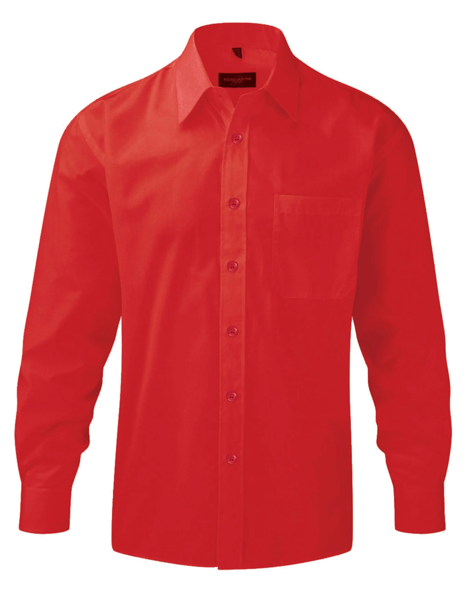 Russell Collection Mens Long Sleeve Classic Polycotton Poplin Shirt 11 Russell Collection Mens Long Sleeve Classic Polycotton Poplin Shirt - Image 9