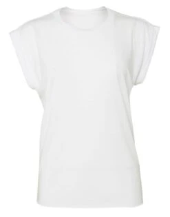 Bella+Canvas Womens Flowy Muscle Tee With Rolled Cuff -XAMAX f9f98e0d959133d8c8de230f6d278b328f70aa56c4a597a59064f82d29981bfd