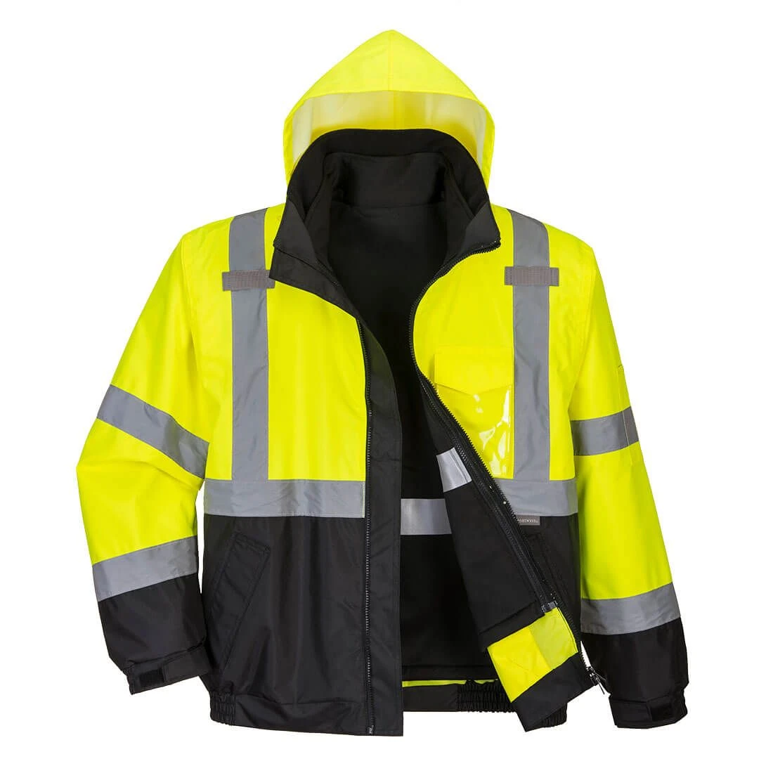Portwest Hi-Vis 3-in-1 Contrast Premium Bomber Jacket 3 Portwest Hi-Vis 3-in-1 Contrast Premium Bomber Jacket