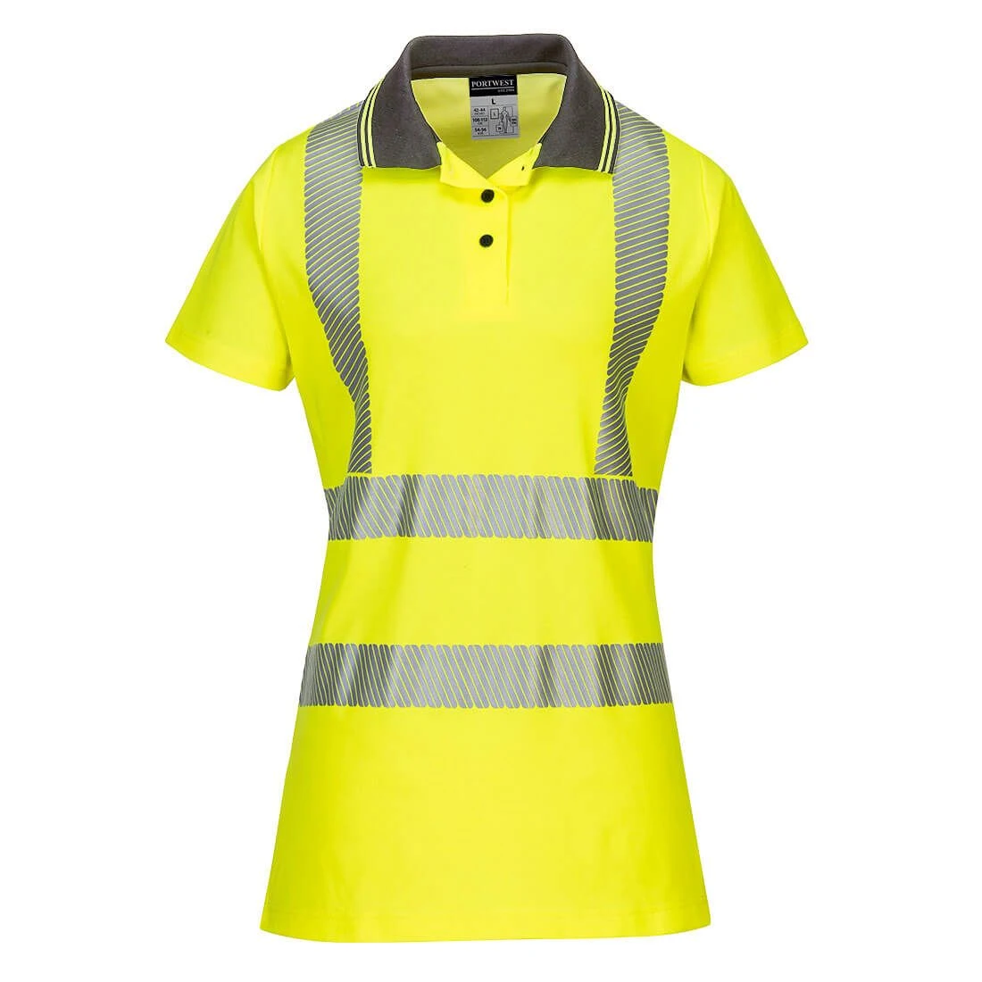 Portwest Hi-Vis Women's Cotton Comfort Pro Polo Shirt S/S 4 Portwest Hi-Vis Women's Cotton Comfort Pro Polo Shirt S/S - Image 2