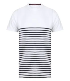 Front Row Unisex Breton Striped T Shirt 34 Front Row Unisex Breton Striped T Shirt -XAMAX fr135 wh 2fnv front 2