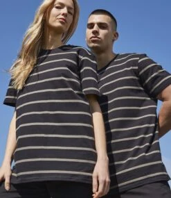 Front Row Striped T Shirt -XAMAX fr136 bk kh model 1 hero 2