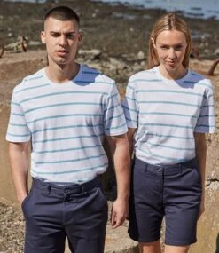 Front Row Striped T Shirt -XAMAX fr136 wh de model 1 hero