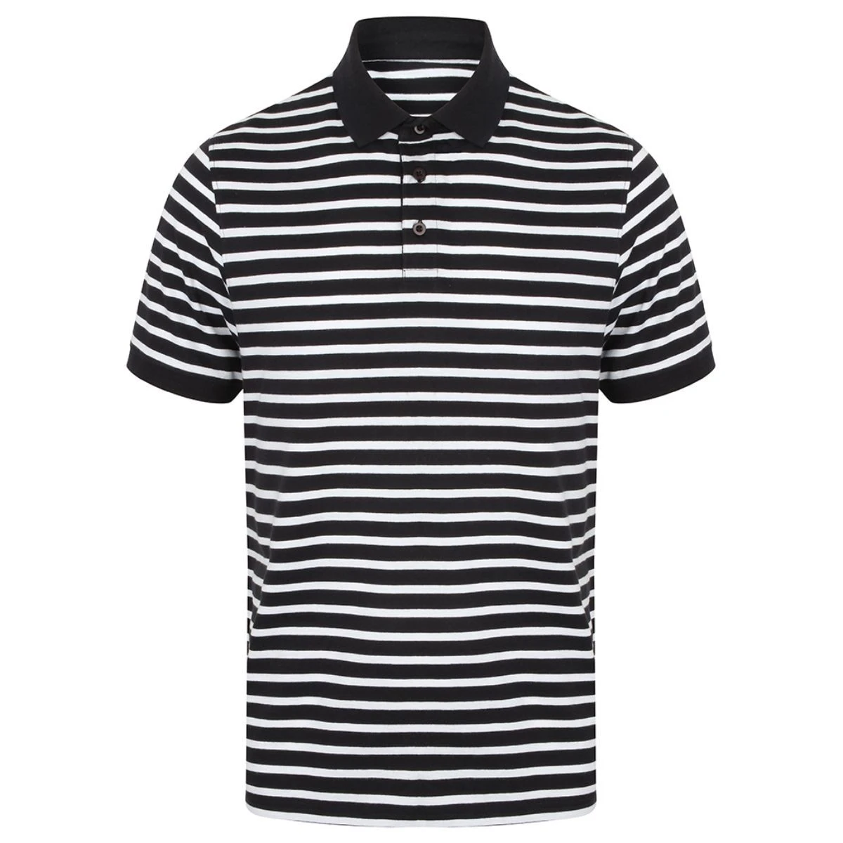 Front Row Striped Jersey Polo Shirt 3 Front Row Striped Jersey Polo Shirt
