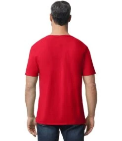 Gildan Softstyle® Adult V-Neck T Shirt -XAMAX gd10 red model 2 1