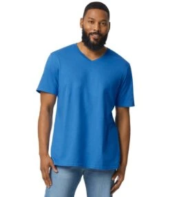 Gildan Softstyle® Adult V-Neck T Shirt -XAMAX gd10 roy model 1 1