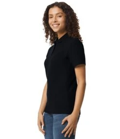 Gildan Softstyle® Ladies Double Pique Polo 25 Gildan Softstyle® Ladies Double Pique Polo -XAMAX gd75 blk model 3