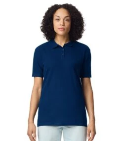 Gildan Softstyle® Ladies Double Pique Polo 35 Gildan Softstyle® Ladies Double Pique Polo -XAMAX gd75 nav model 1
