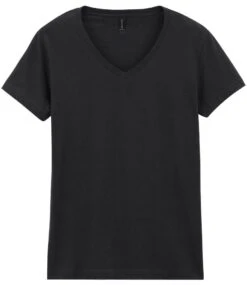 Gildan Softstyle® Ladies V-Neck T Shirt 24 Gildan Softstyle® Ladies V-Neck T Shirt -XAMAX gd78 blk front
